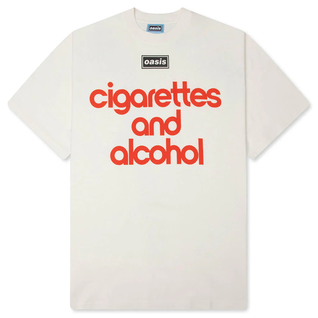 Pleasures x Oasis Nordique T Shirt Vintage White
