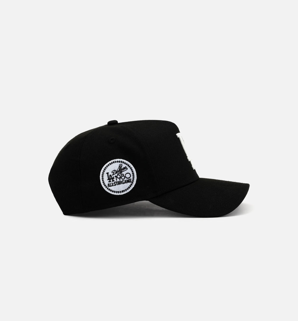Los Angeles Dodgers Chrome Logo 9Forty Snapback Mens Hat Black Black White