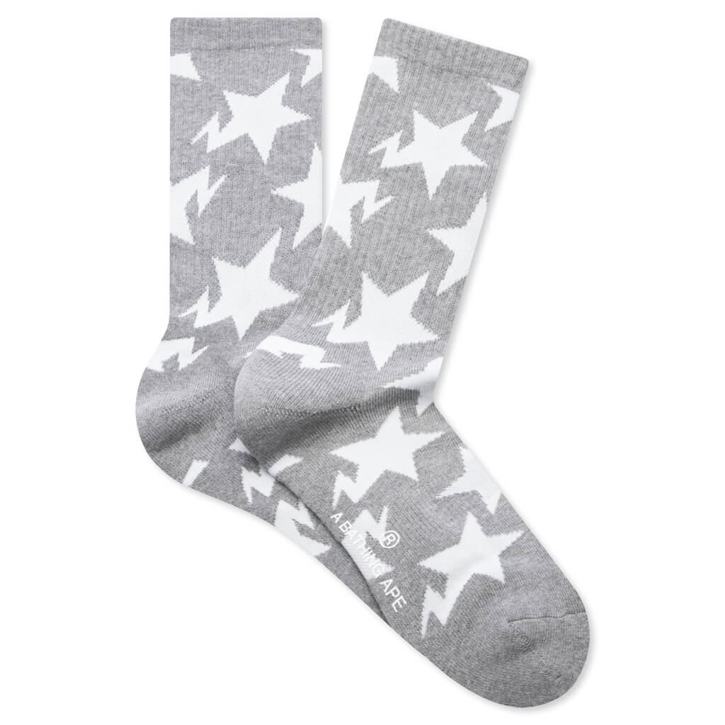 STA Pattern Socks Grey