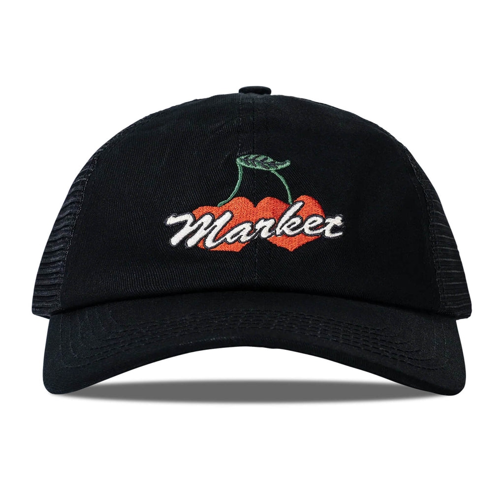 Double Cherries Trucker Hat Pirate Black
