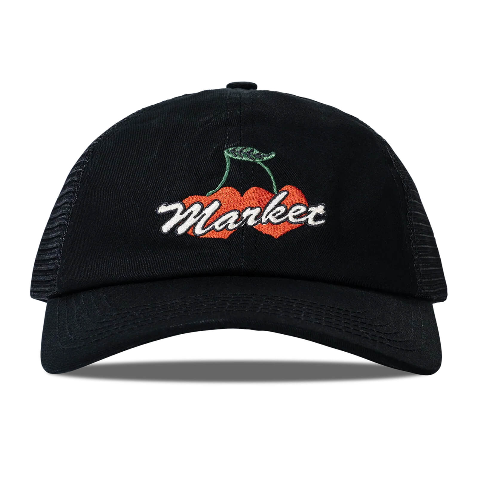 Double Cherries Trucker Hat Pirate Black