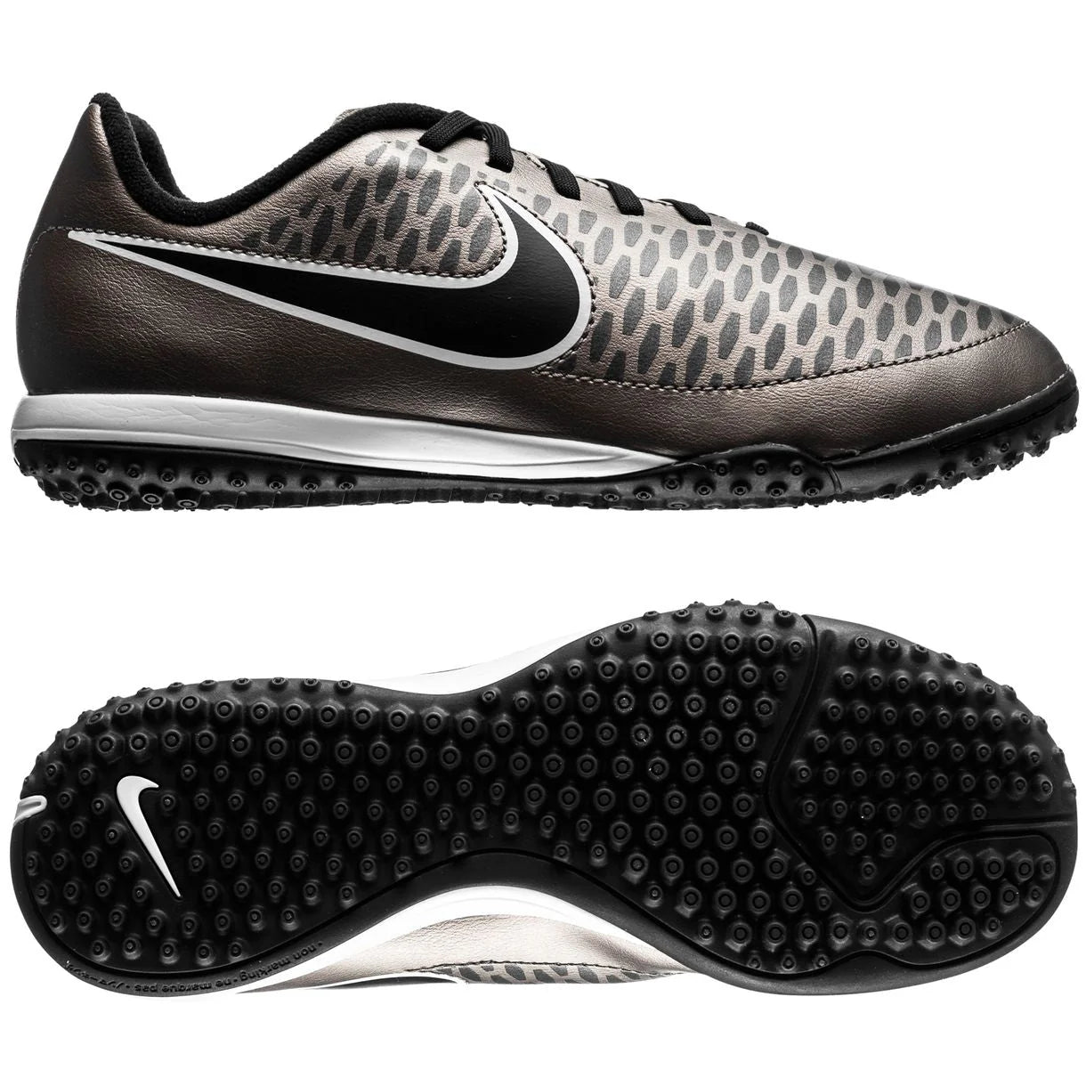 Nike Kids JR Magista Onda TF Tuft Boots Metallic Pewter Green