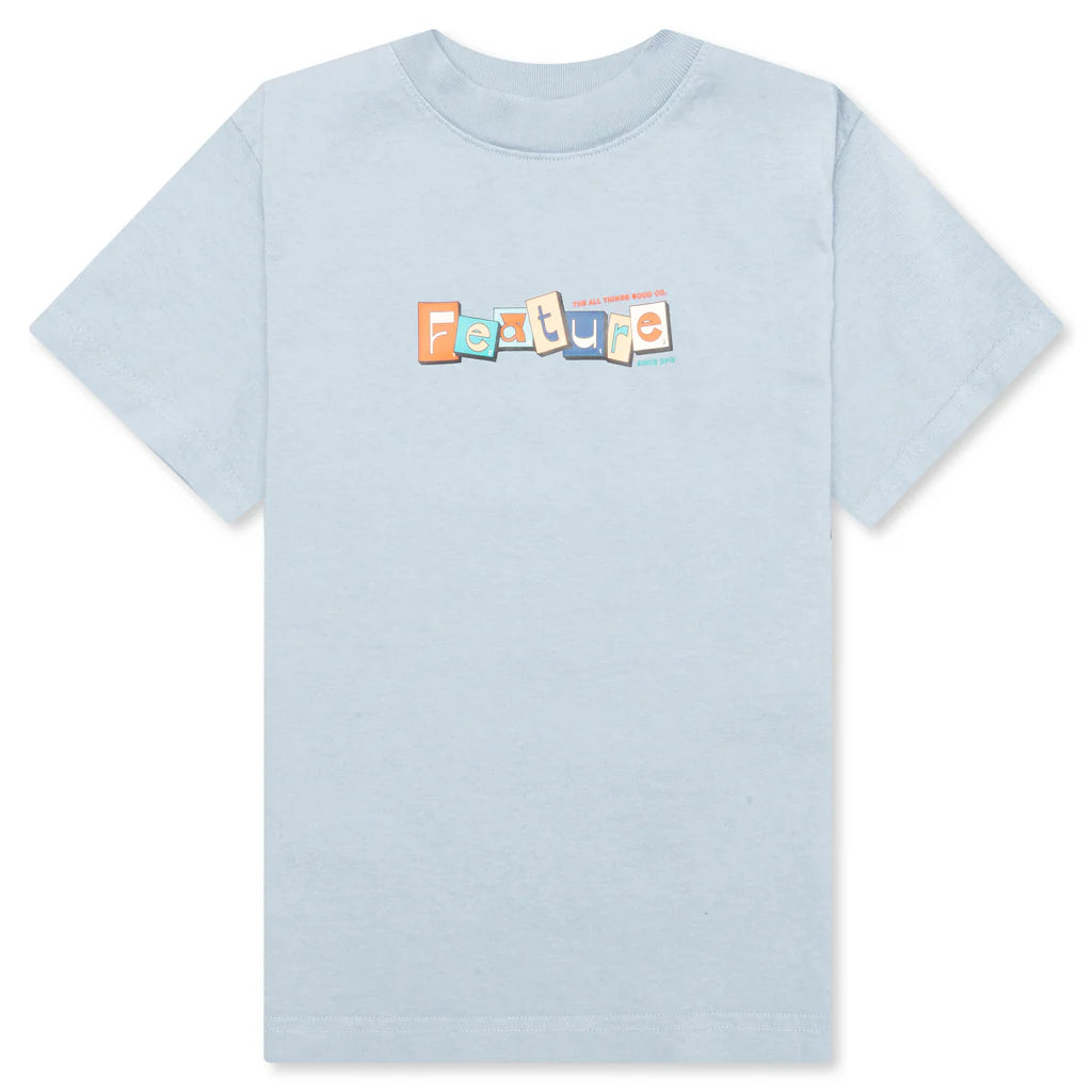 Kids Scrabble Tee Clear Blue