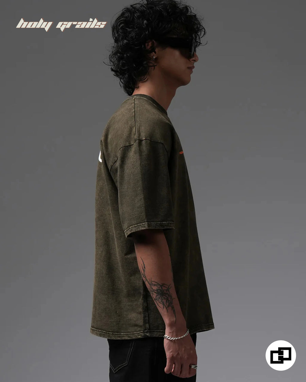 Behind For A Reason Oversized Acid Wash Tee HG x Grey Hound Clothing
