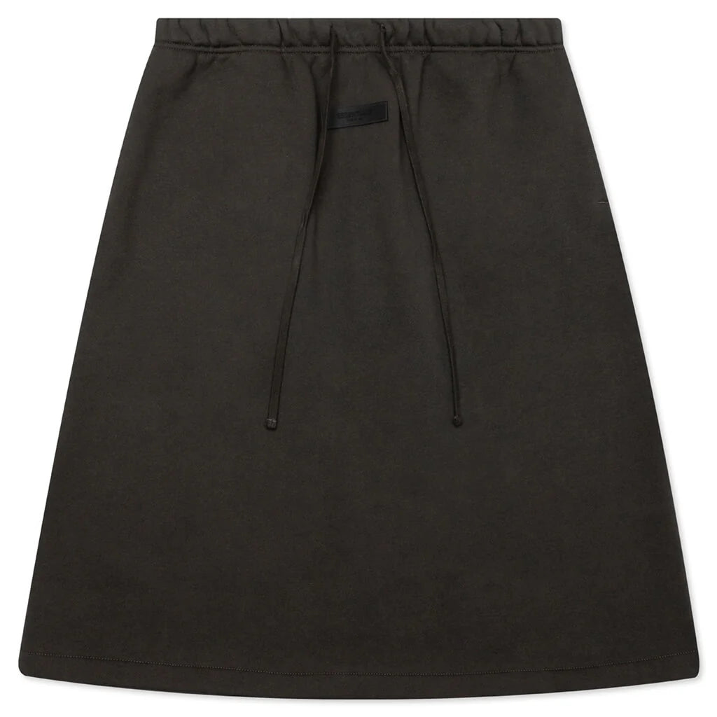 Womens Midlength Skirt Off Black