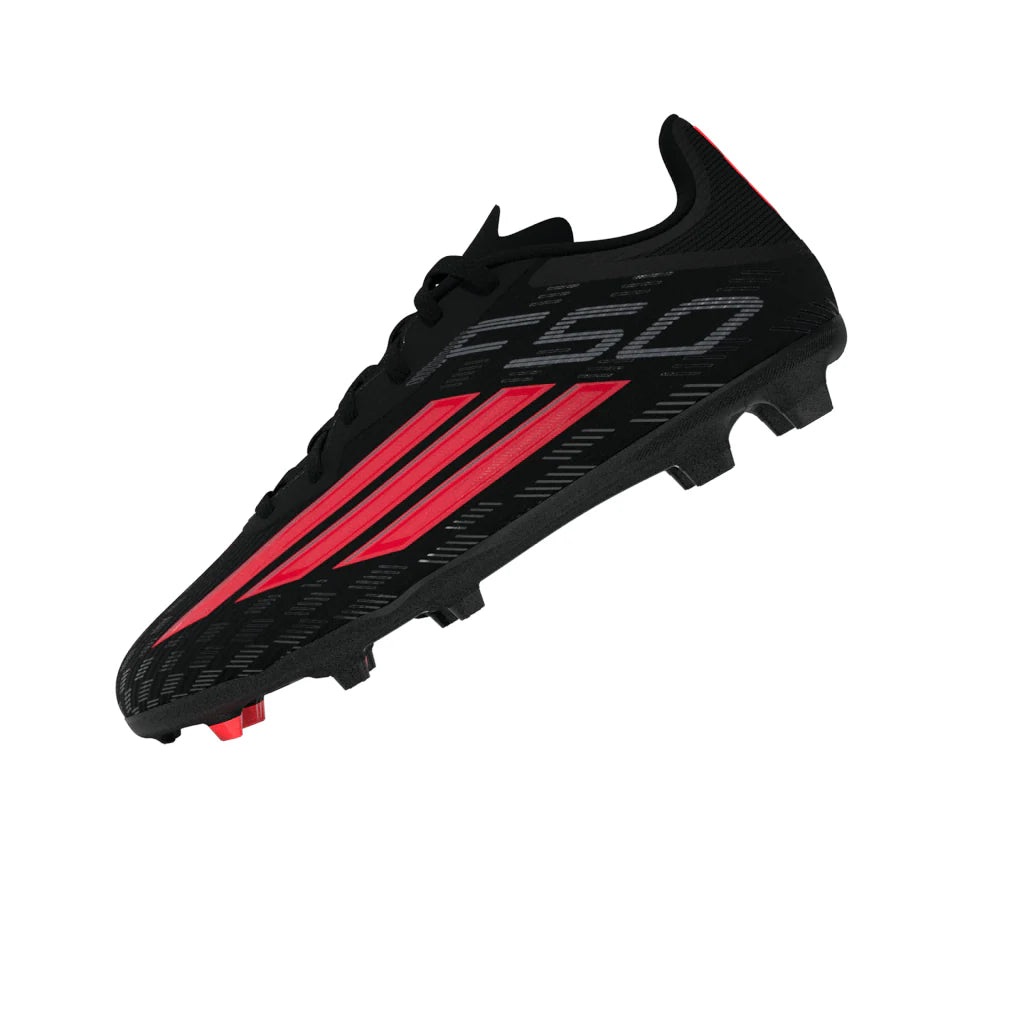 adidas F50 League FG MG Firm Ground Multi Ground Youth Soccer Cleats Black Red