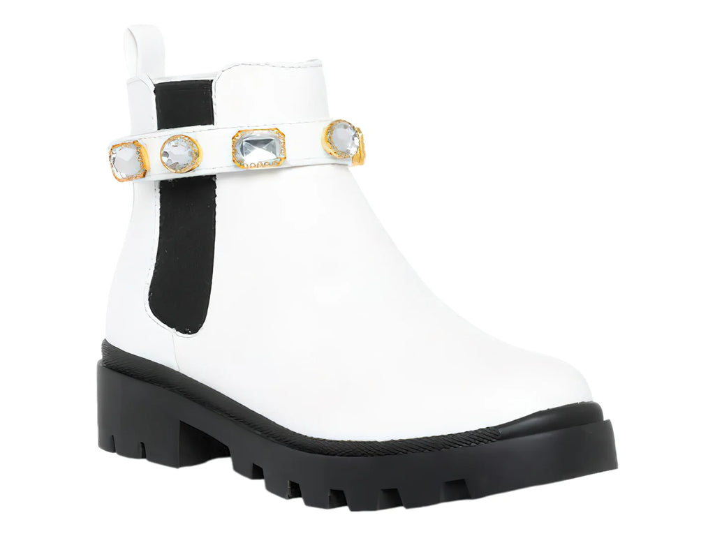 Botines Steve Madden Jamule Blancos para Niña
