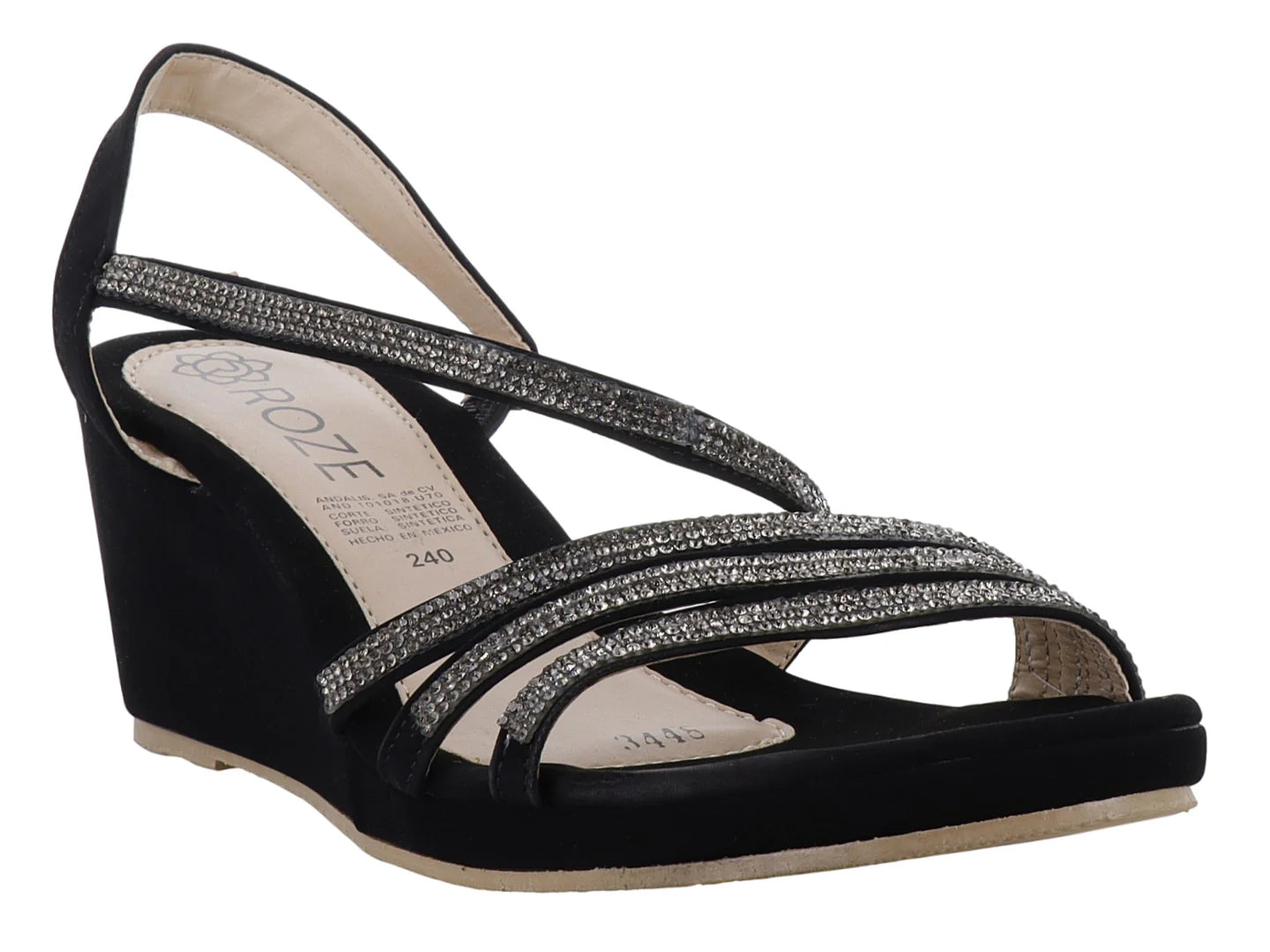Sandalias Roze Plataforma Negro para Mujer