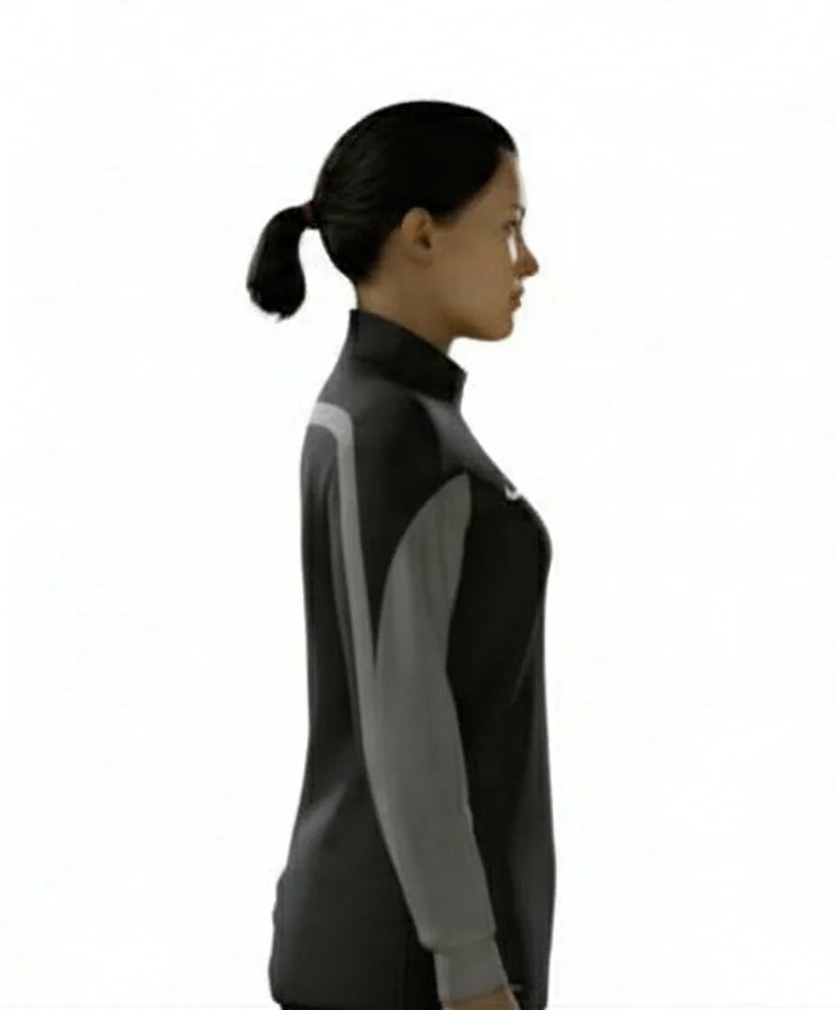 Nike Squad 14 Long Sleeve 1 4 Zip Pullover Womens Training Top Black Grey