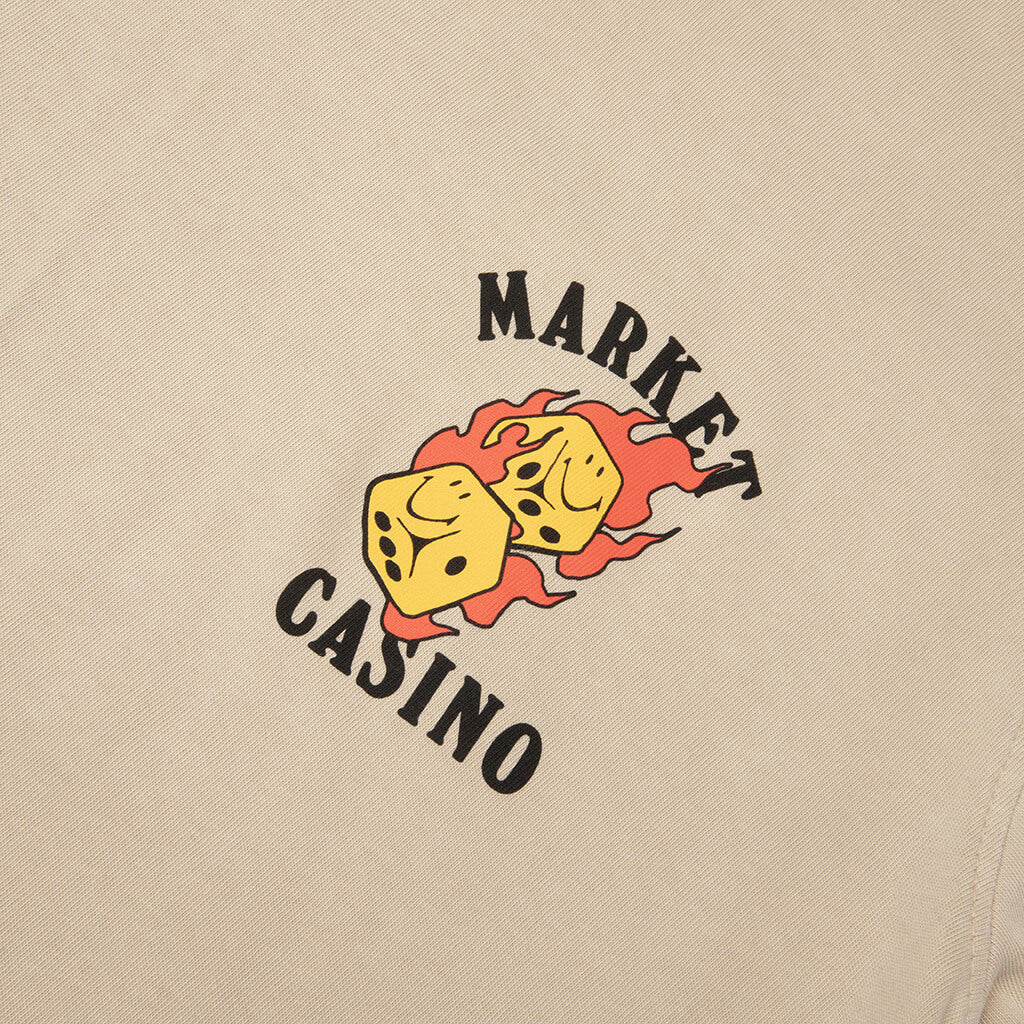 Flaming Dice T Shirt French Oak