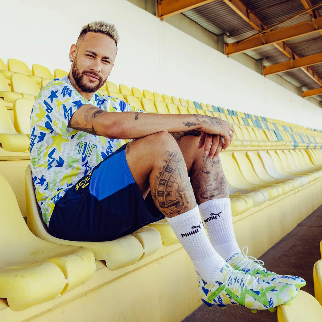 PUMA Neymar Jr Instituto Training Jersey White Blue Lemon