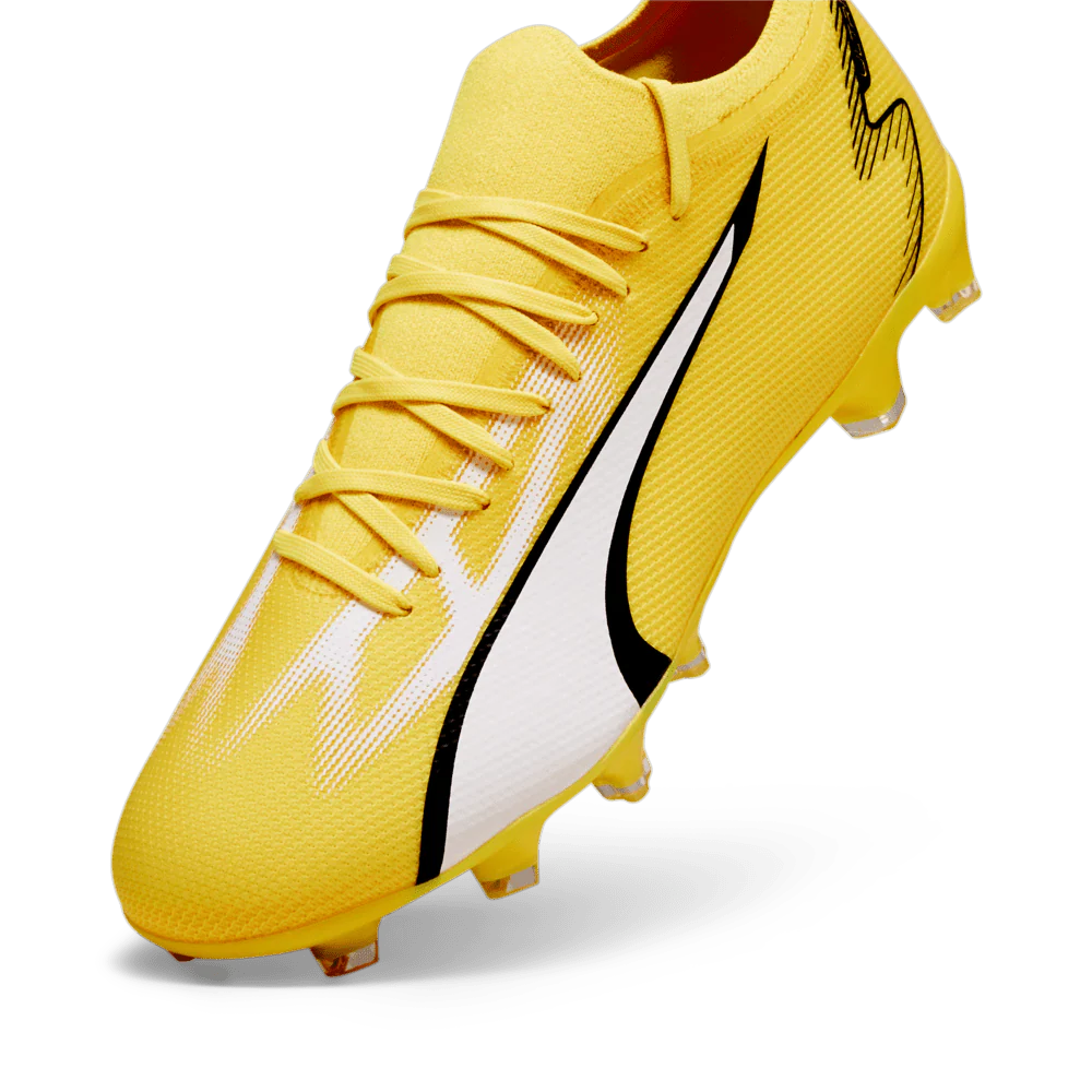 PUMA Ultra Match FG AG Multi Ground Cleats Yellow White Black
