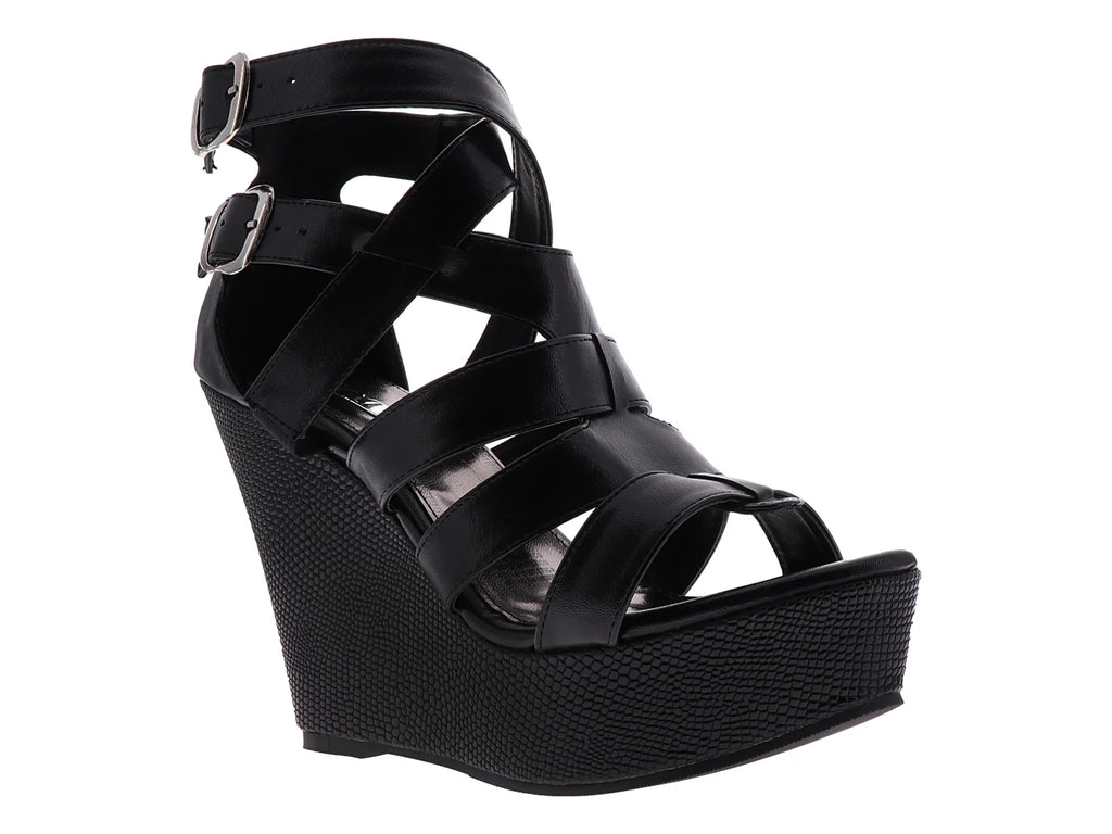 Sandalias OYYI Tacones Negros para Mujer