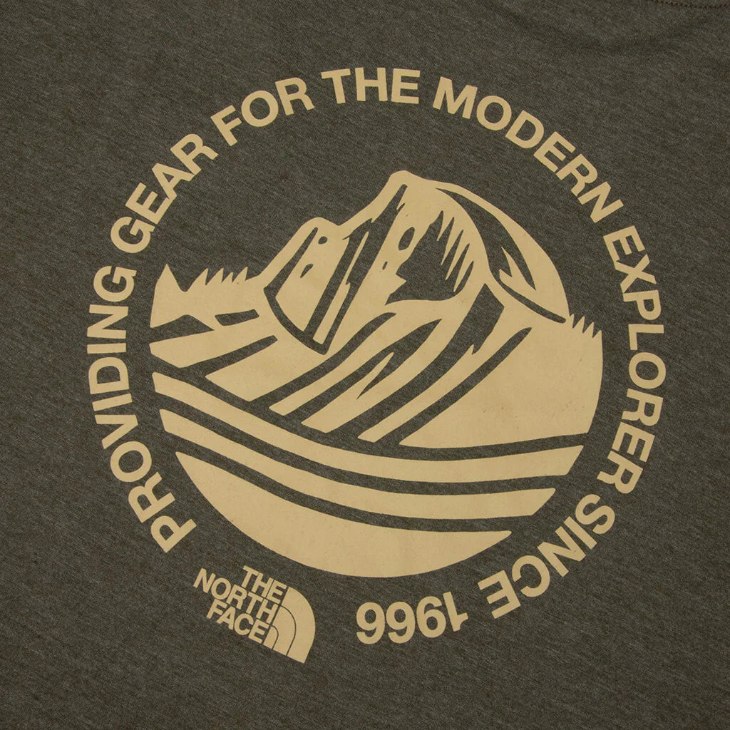 Tri Blend Mountain Days S S Tee New Taupe Green White