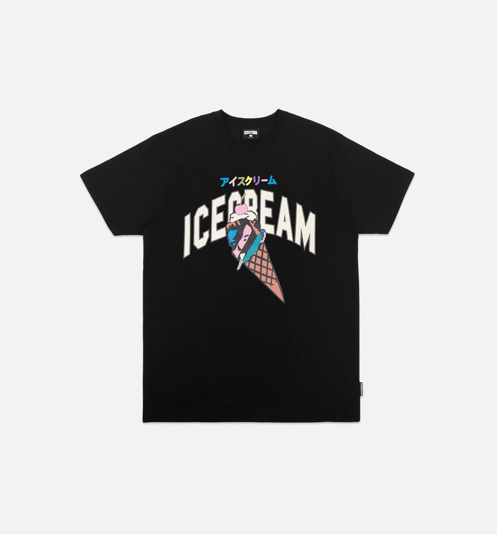 Yikes Stripes Tee Mens Short Sleeve Shirt Black