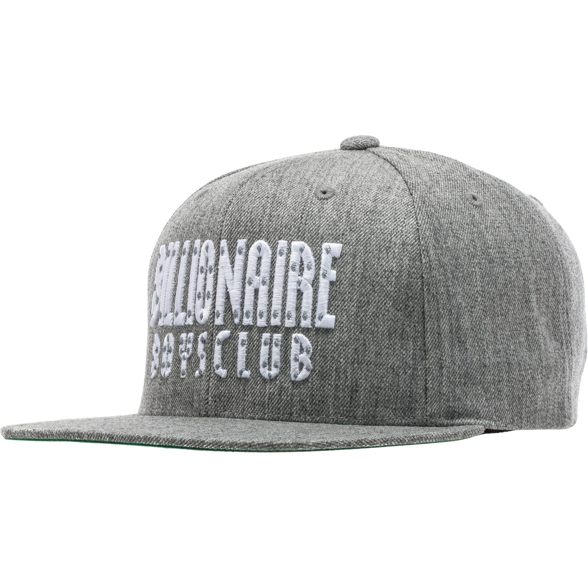Stacked Logo Snapback Hat Grey