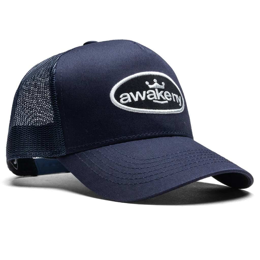 King Logo Trucker Hat Navy