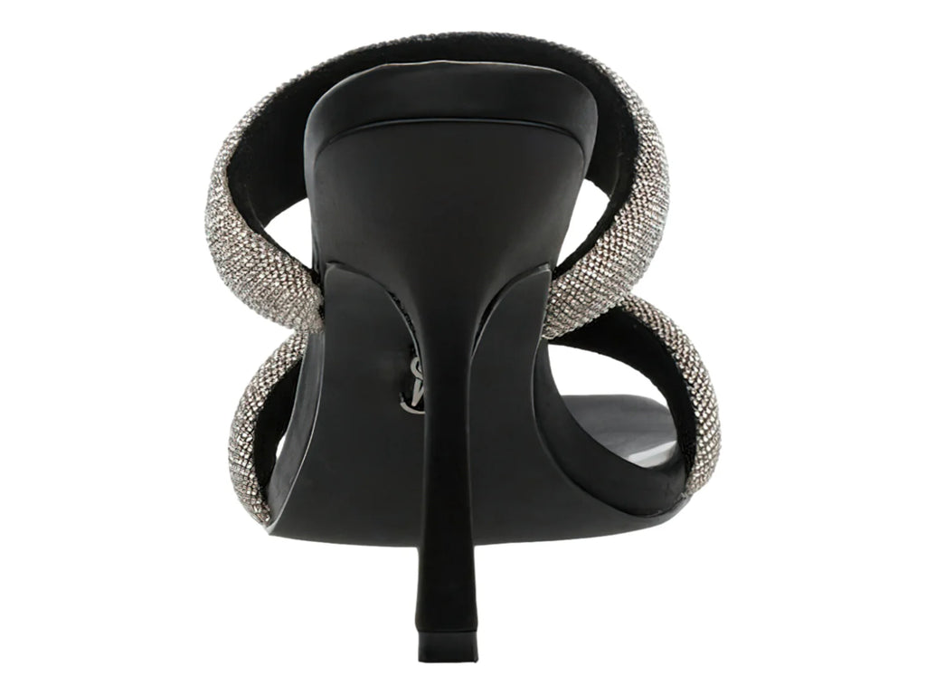 Sandalias de Tacón Steve Madden Negro y Peltre para Mujer