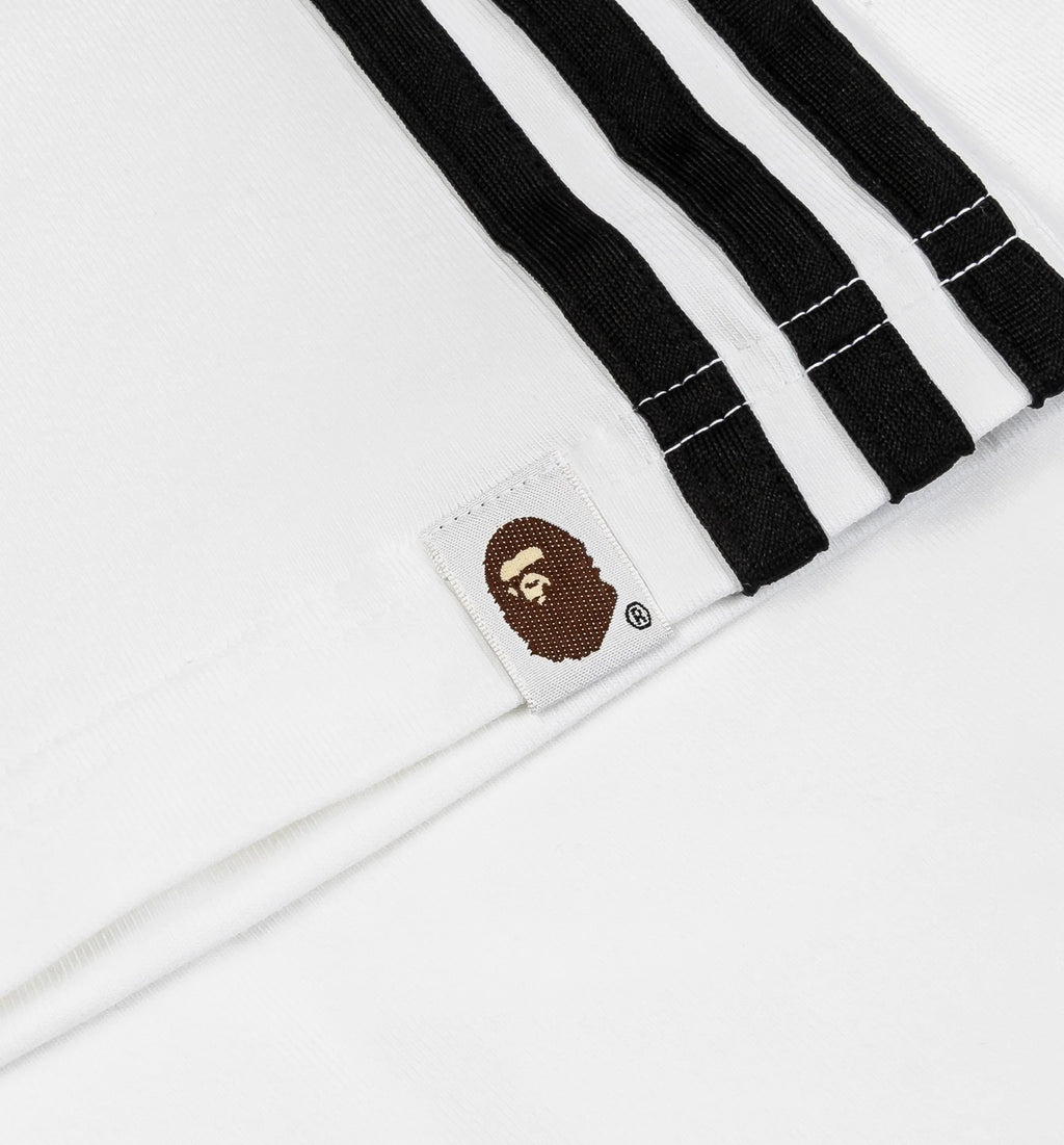 Bape x Adidas All Over Print Mens Short Sleeve Shirt White
