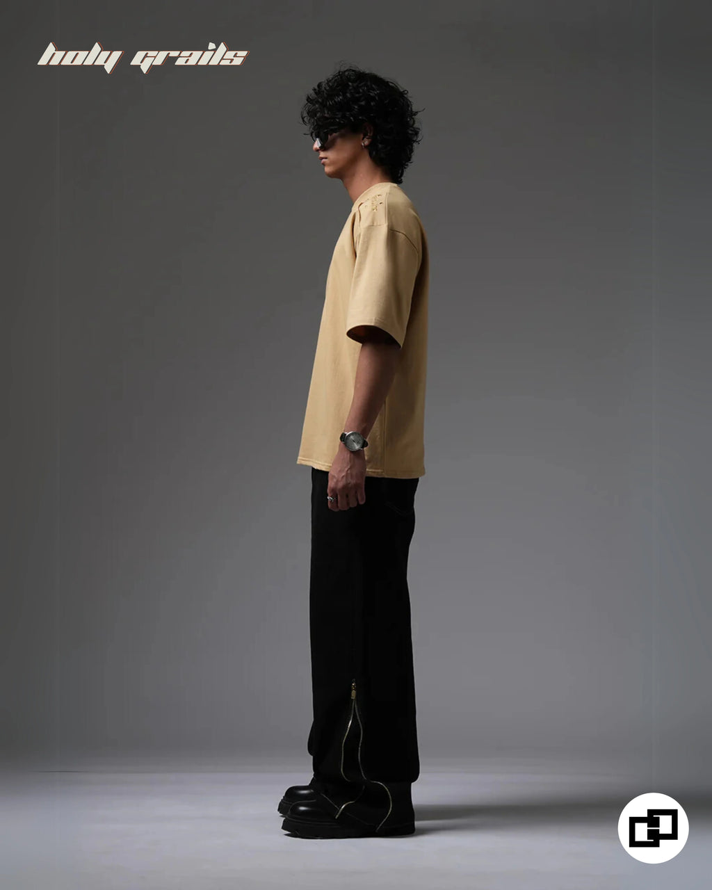 Not So Basic Beige Oversize Tee HG x Grey Hound Clothing