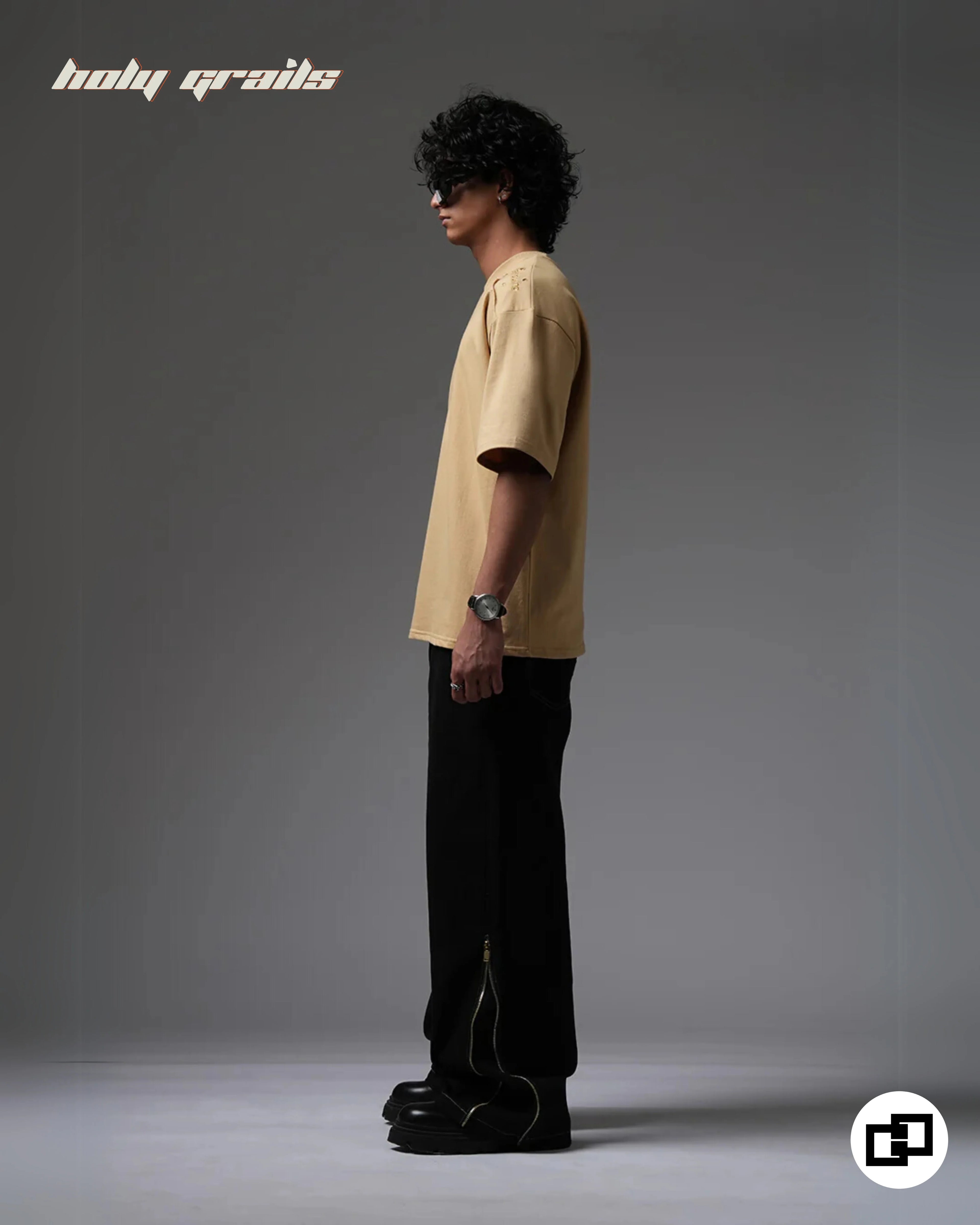 Not So Basic Beige Oversize Tee HG x Grey Hound Clothing