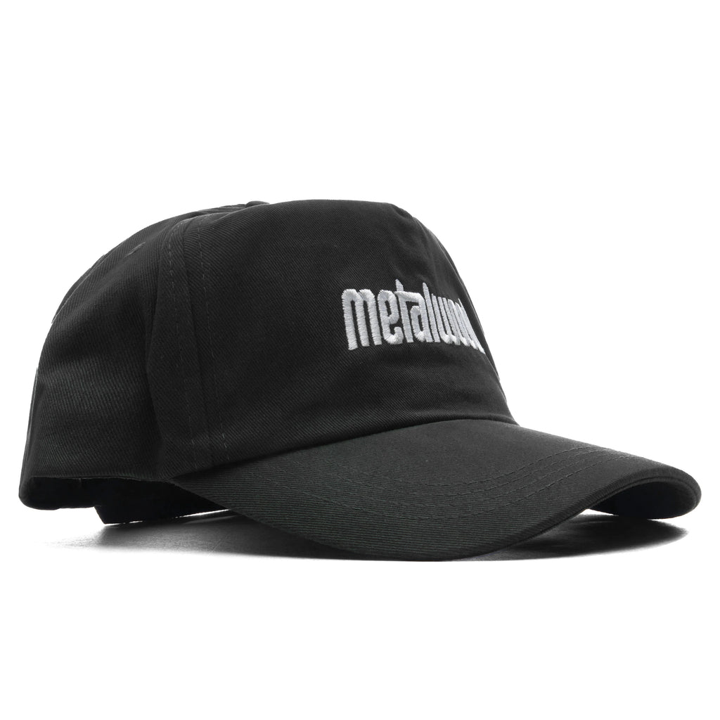 Metal Logo 5 Panel Hat Black