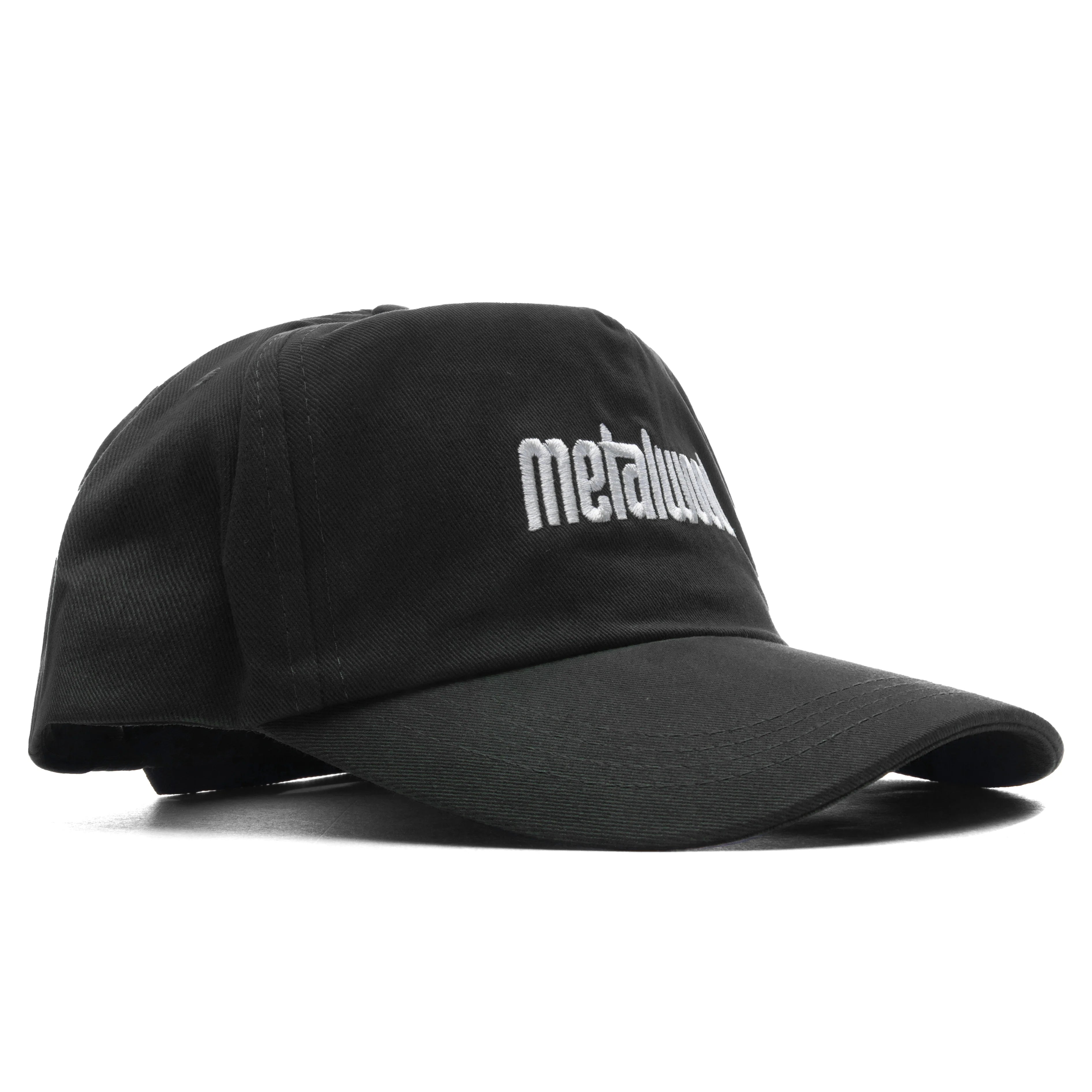 Metal Logo 5 Panel Hat Black