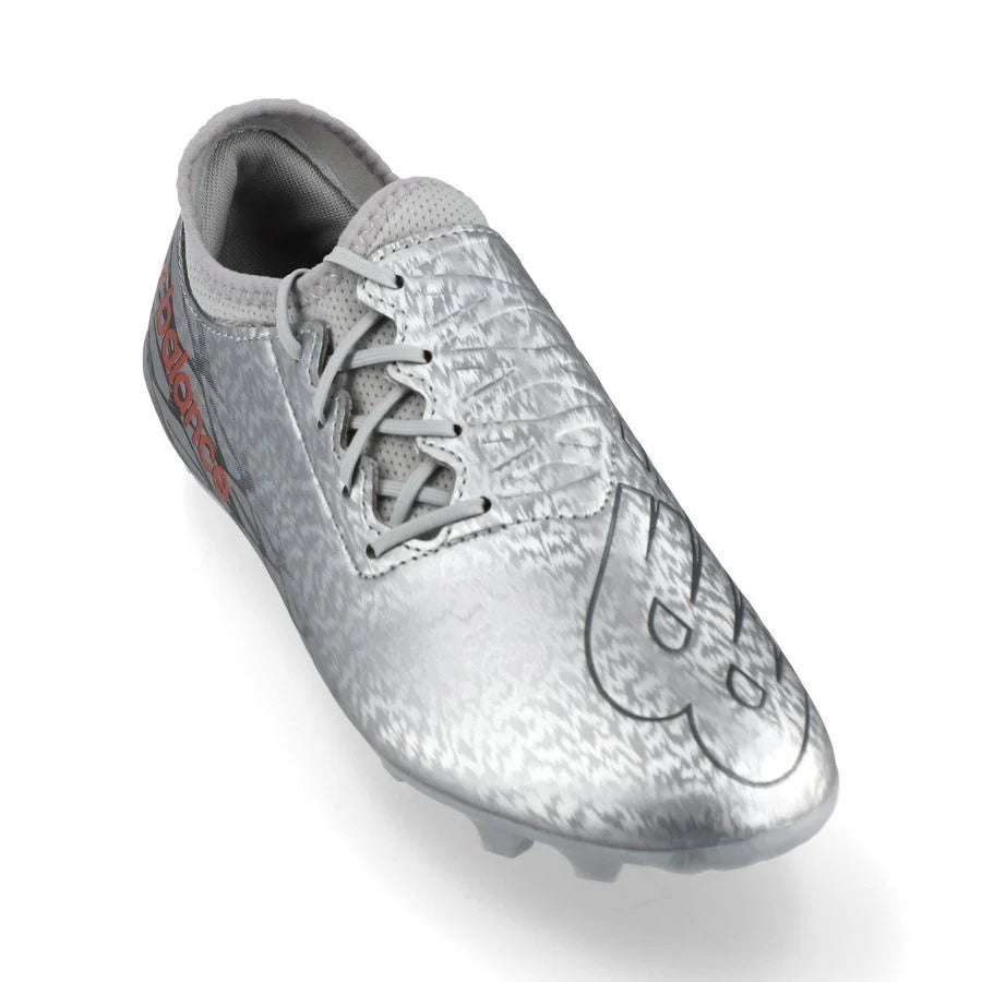 New Balance Kids Furon V7 Dispatch JR FG Firm Ground Soccer Cleats Silver