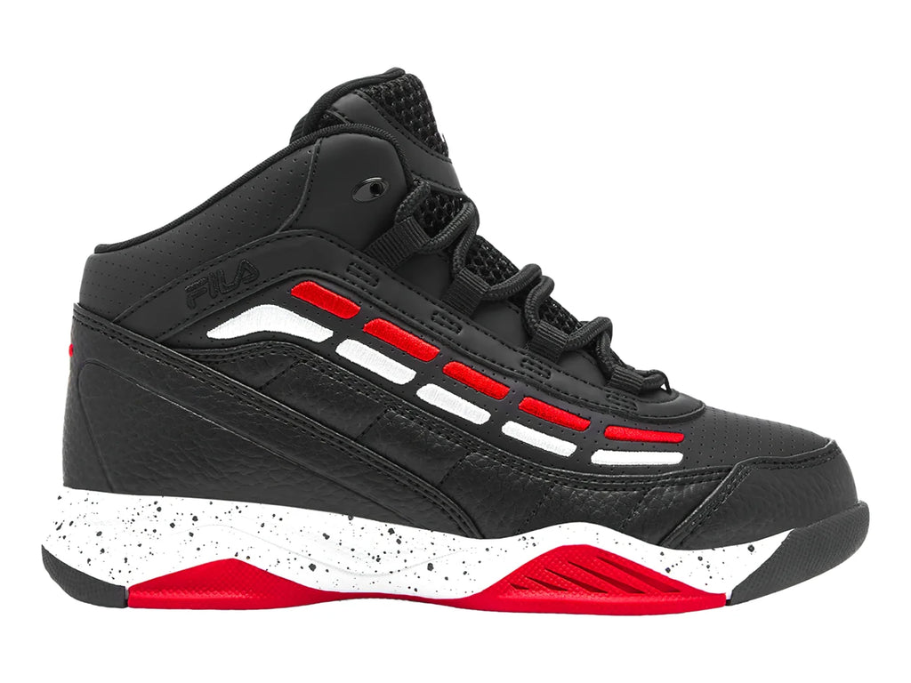 Tenis FILA Spitfire Negro Blanco y Rojo para Niño