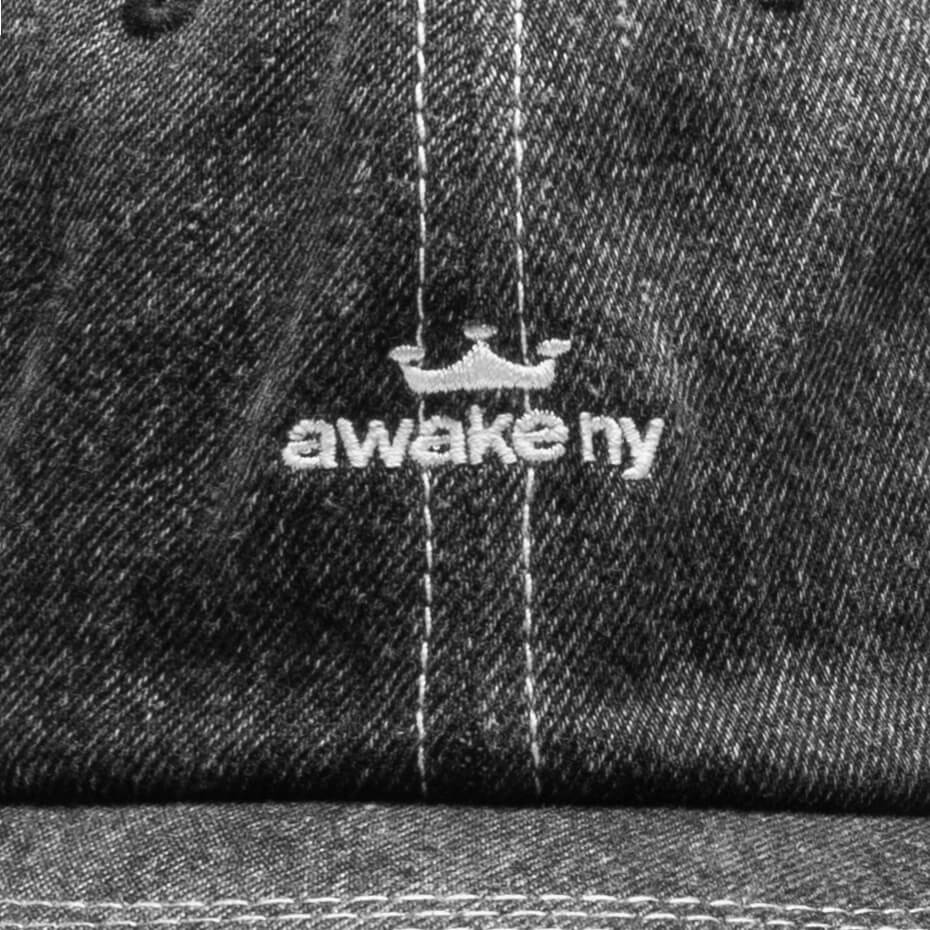 Crown Logo Denim Hat Black