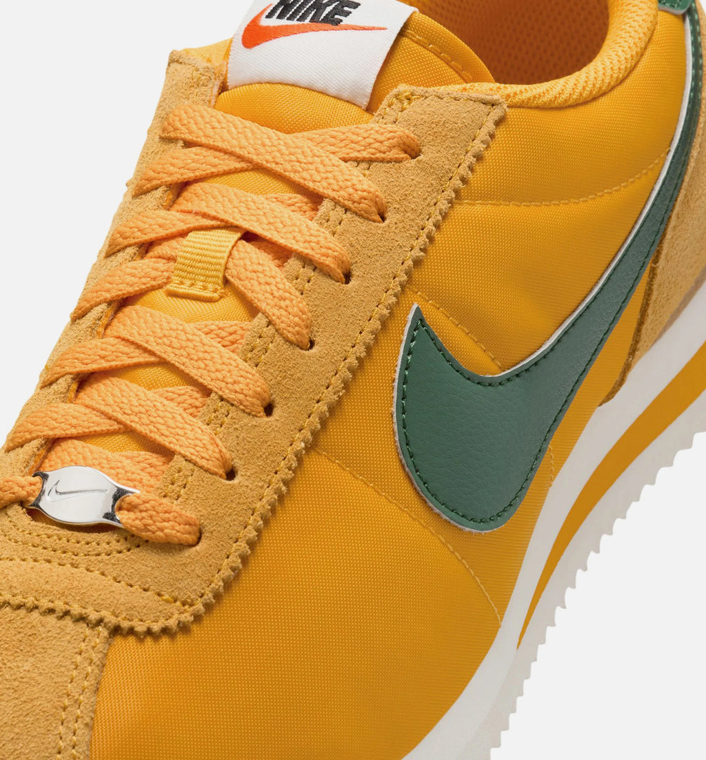Cortez Textile Womens Lifestyle Shoe Yellow Ochre Safety Orange Black Gorge Green