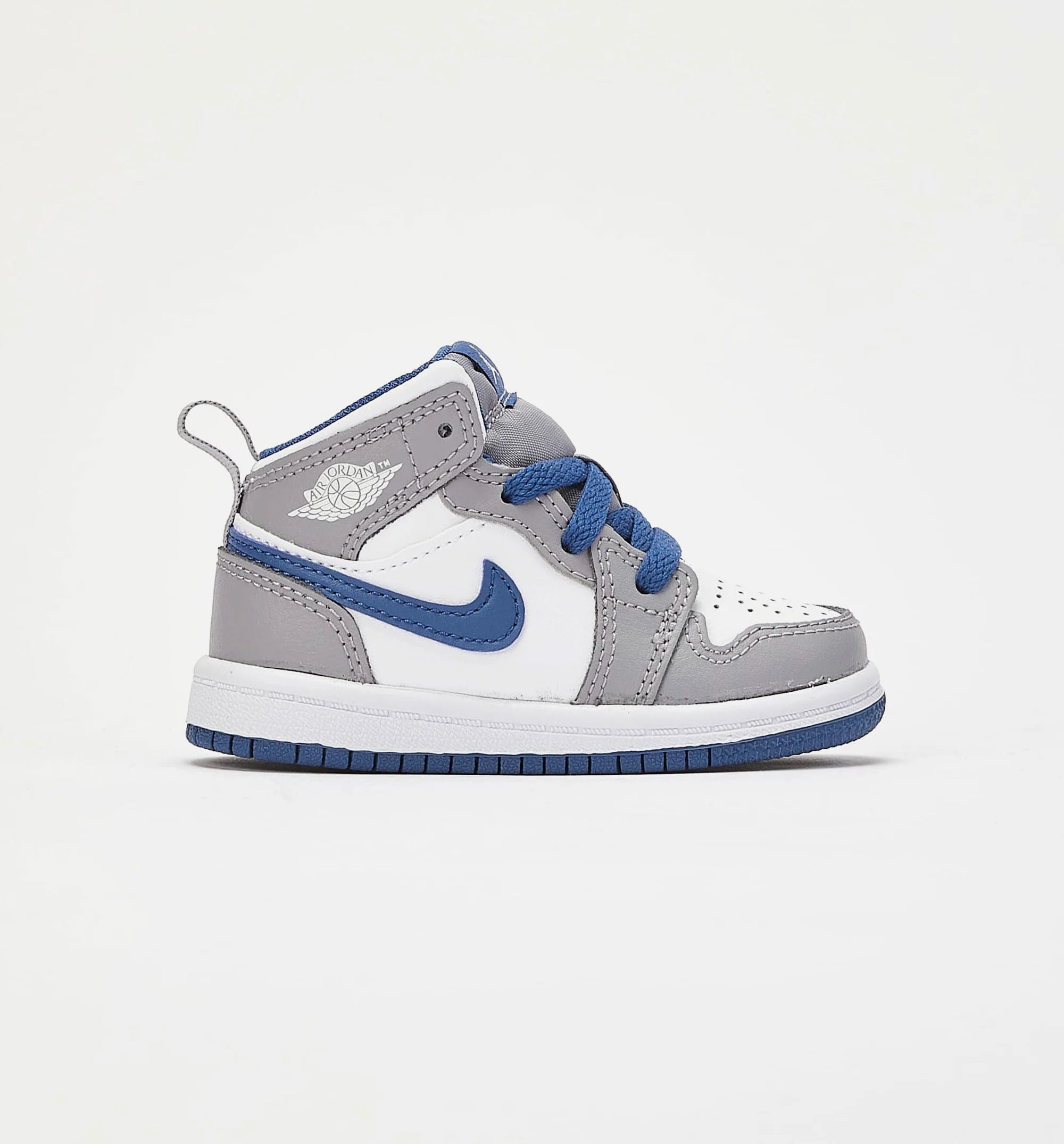 Air Jordan 1 Mid Infant Toddler Lifestyle Shoe Blue Grey