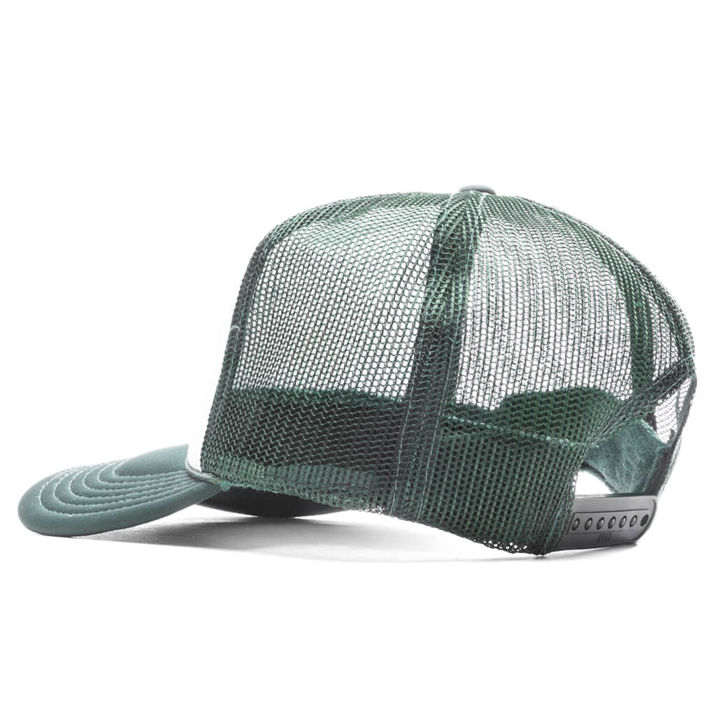 Draft Trucker Hat Dark Green White