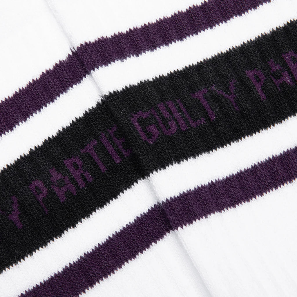 Skater Socks Type 2 White Purple