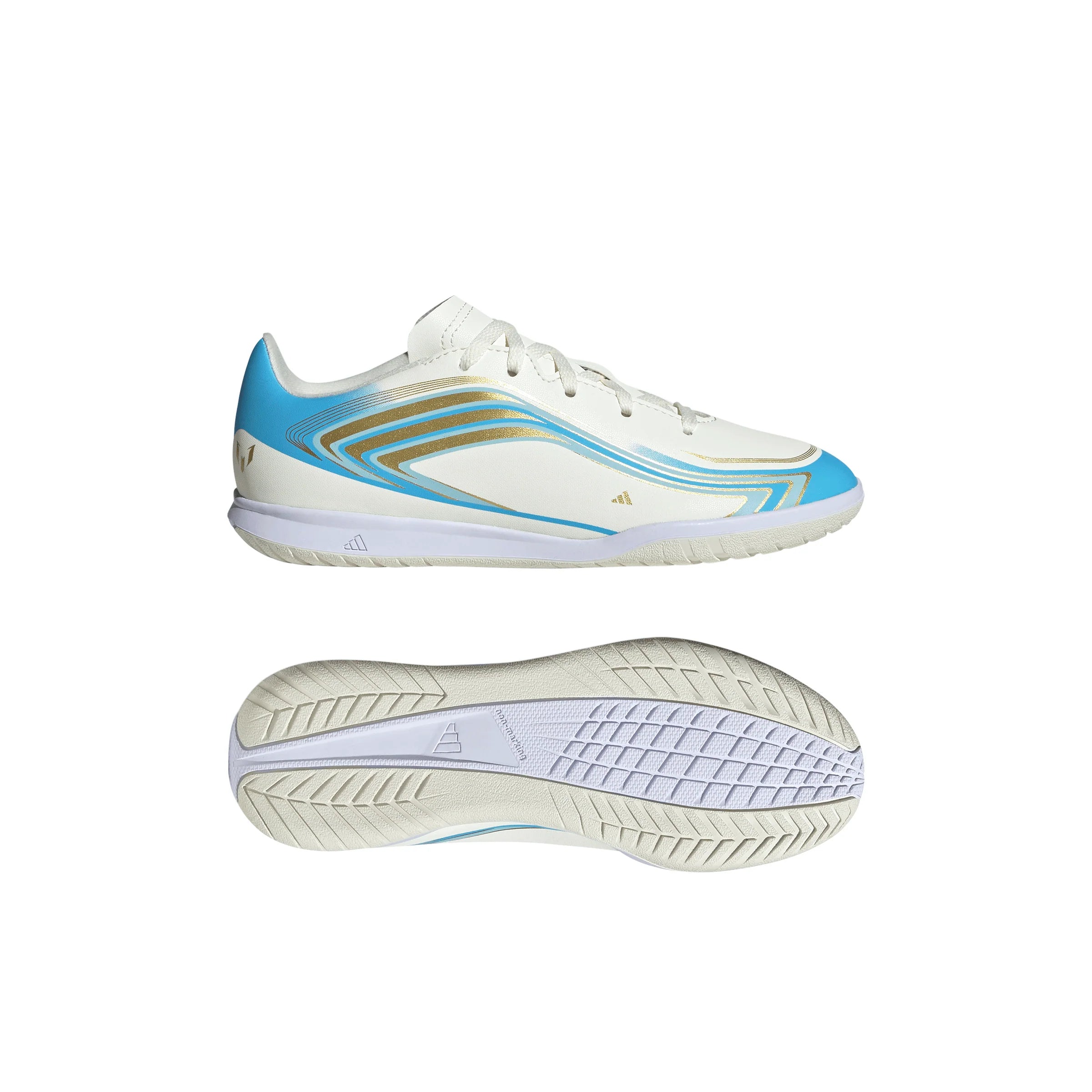 adidas F50 Messi Club IN Indoor Youth Soccer Shoes Blue