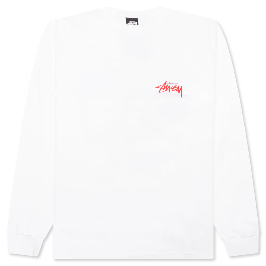 Beat Crazy L S Tee White