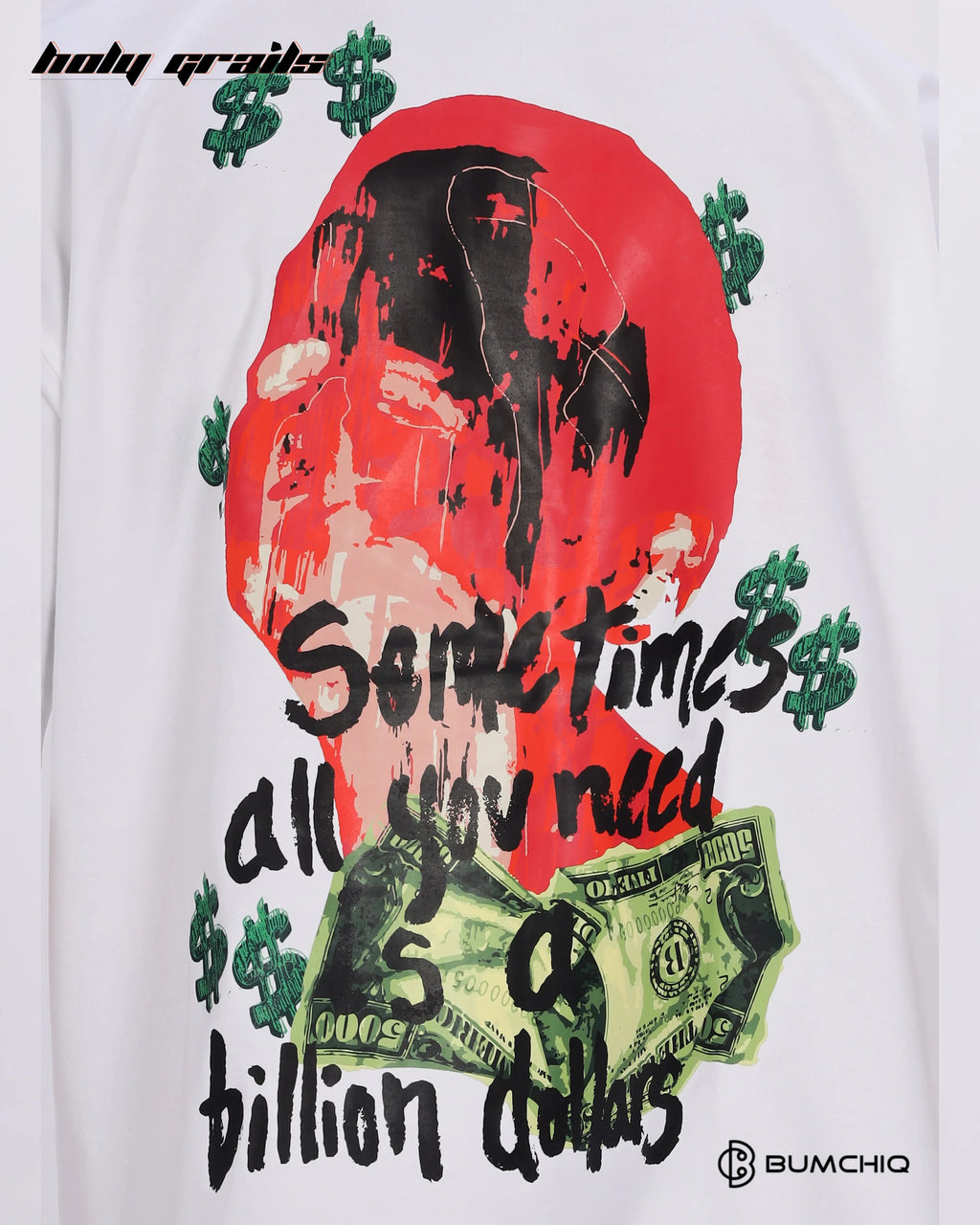 Billion Bucks White Oversize Tee HG x Bumchiq