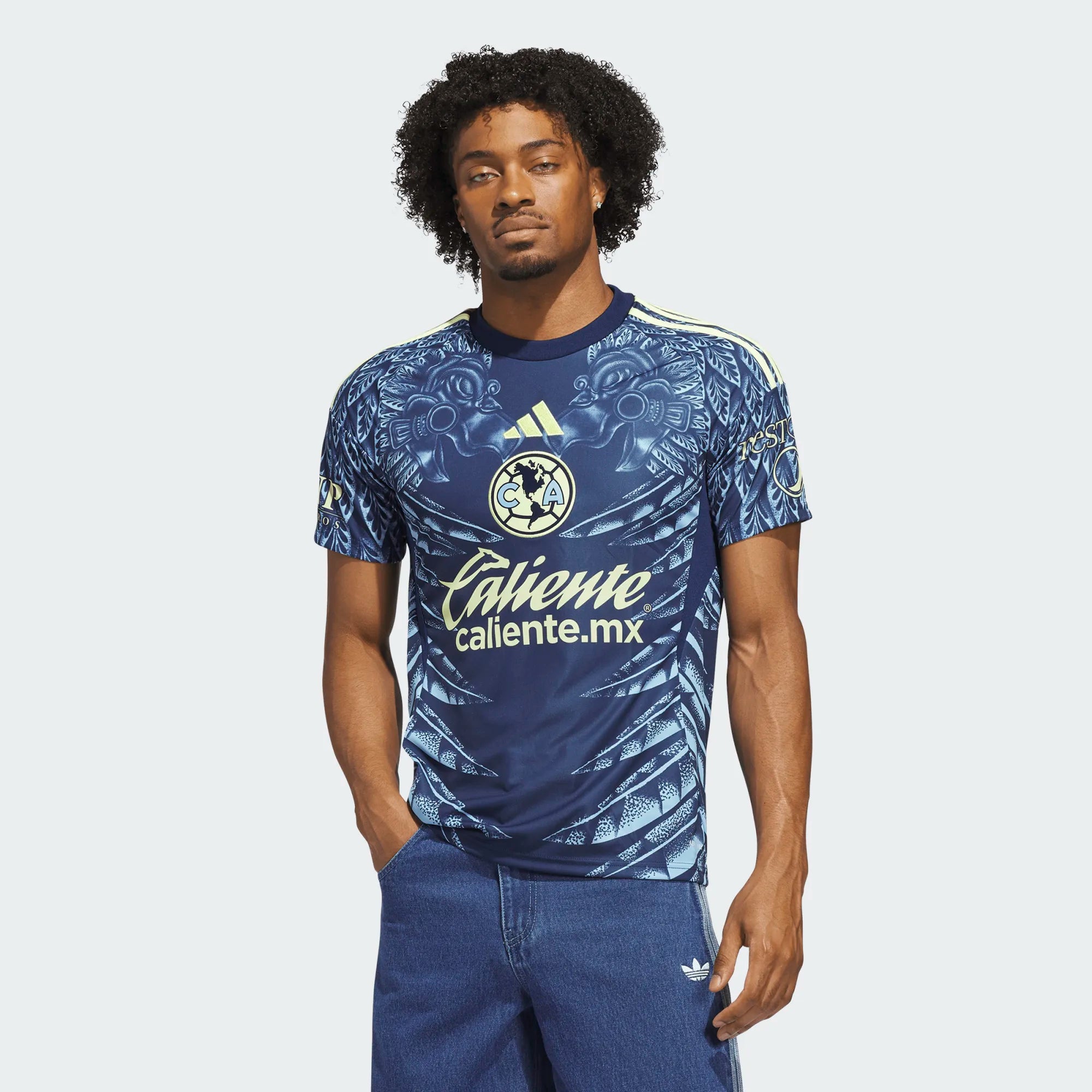 adidas Club América Mens Away Soccer Jersey 25 26 Blue