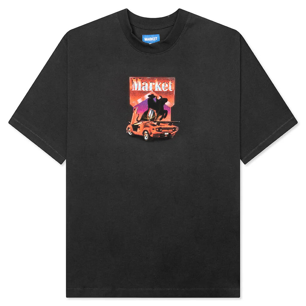 Bull Rider T Shirt Washed Black