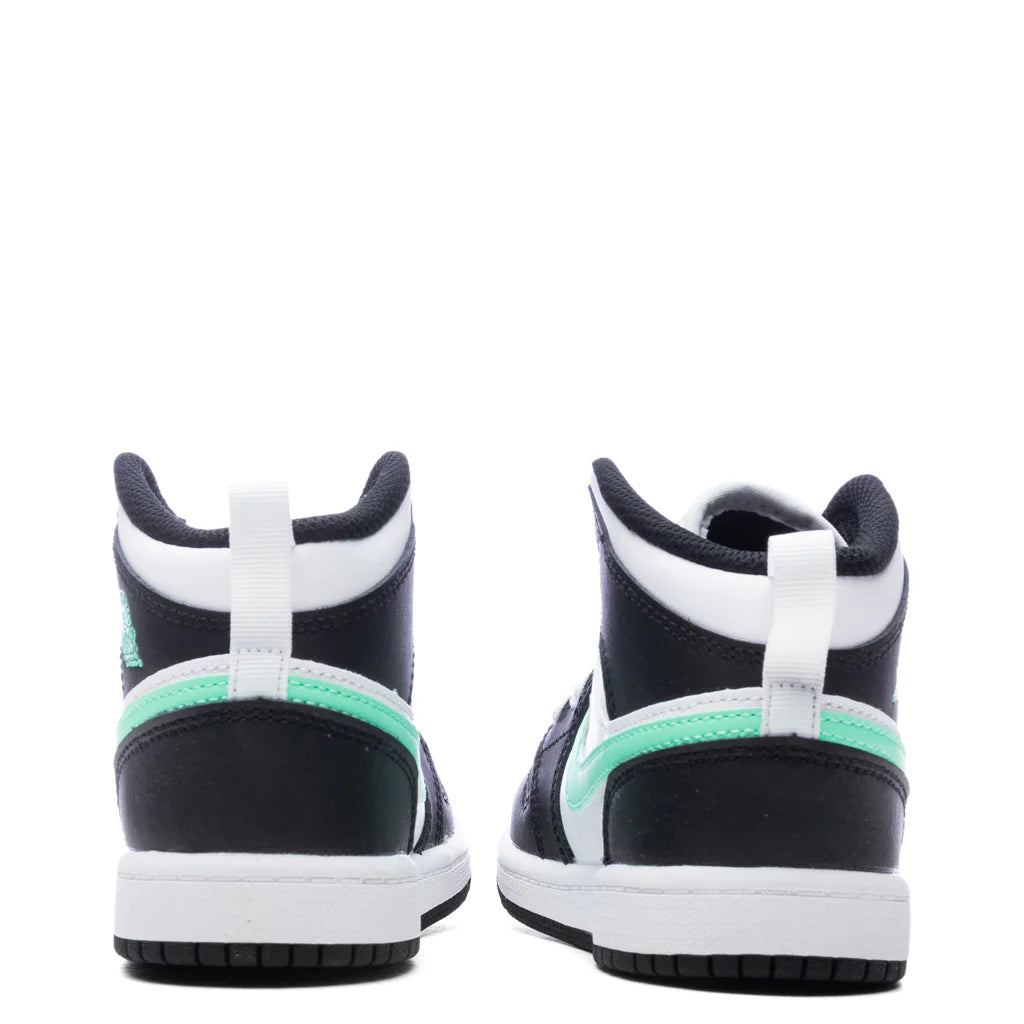 Jordan 1 Mid PS White Green Glow Black