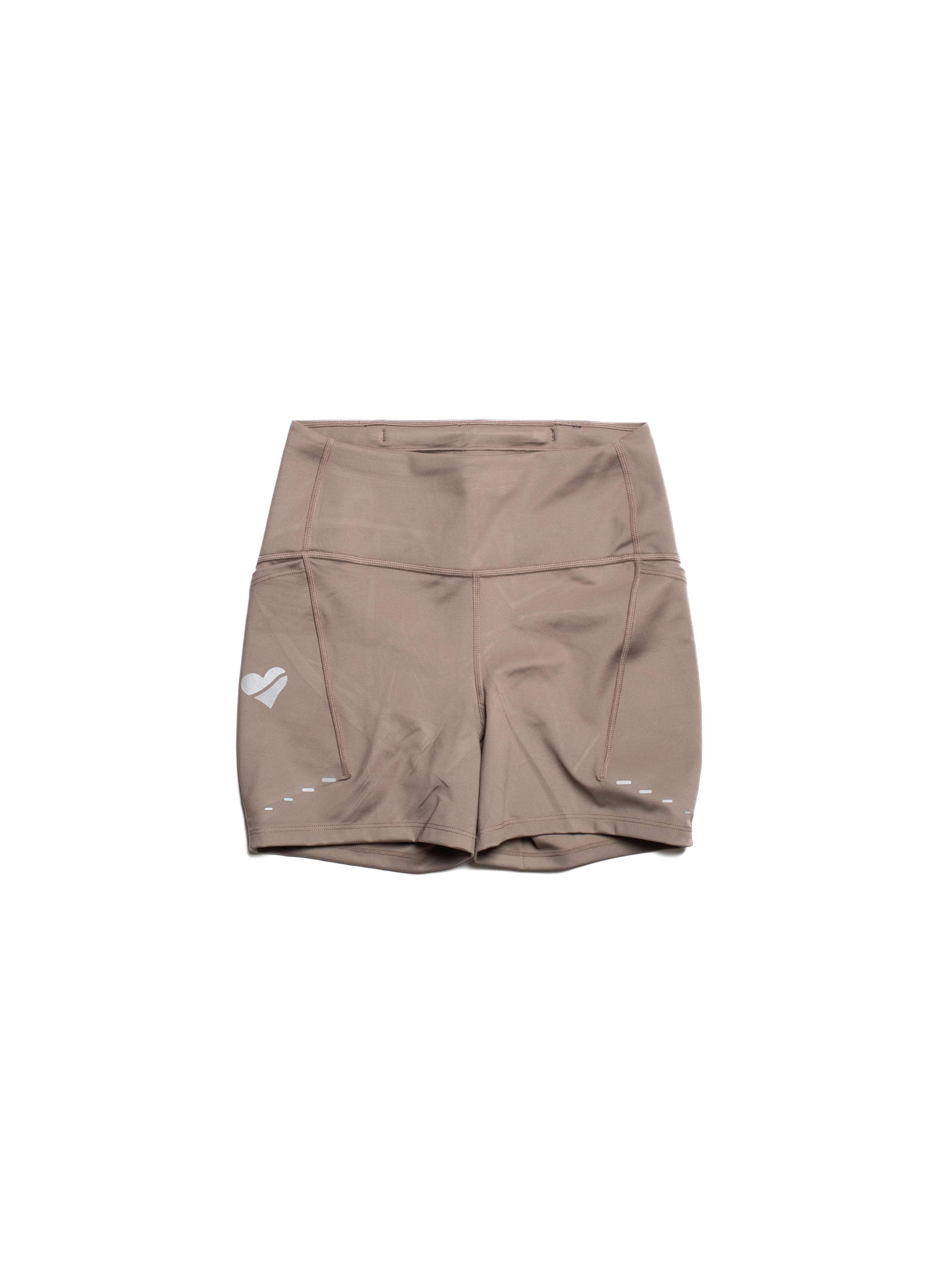 Nike Womens High Waisted 4 Tight Running Shorts with Pockets