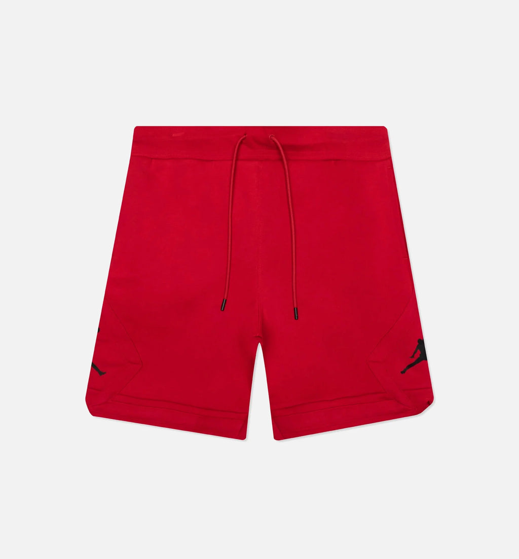Essential Fleece Diamond Shorts Mens Shorts Red Black