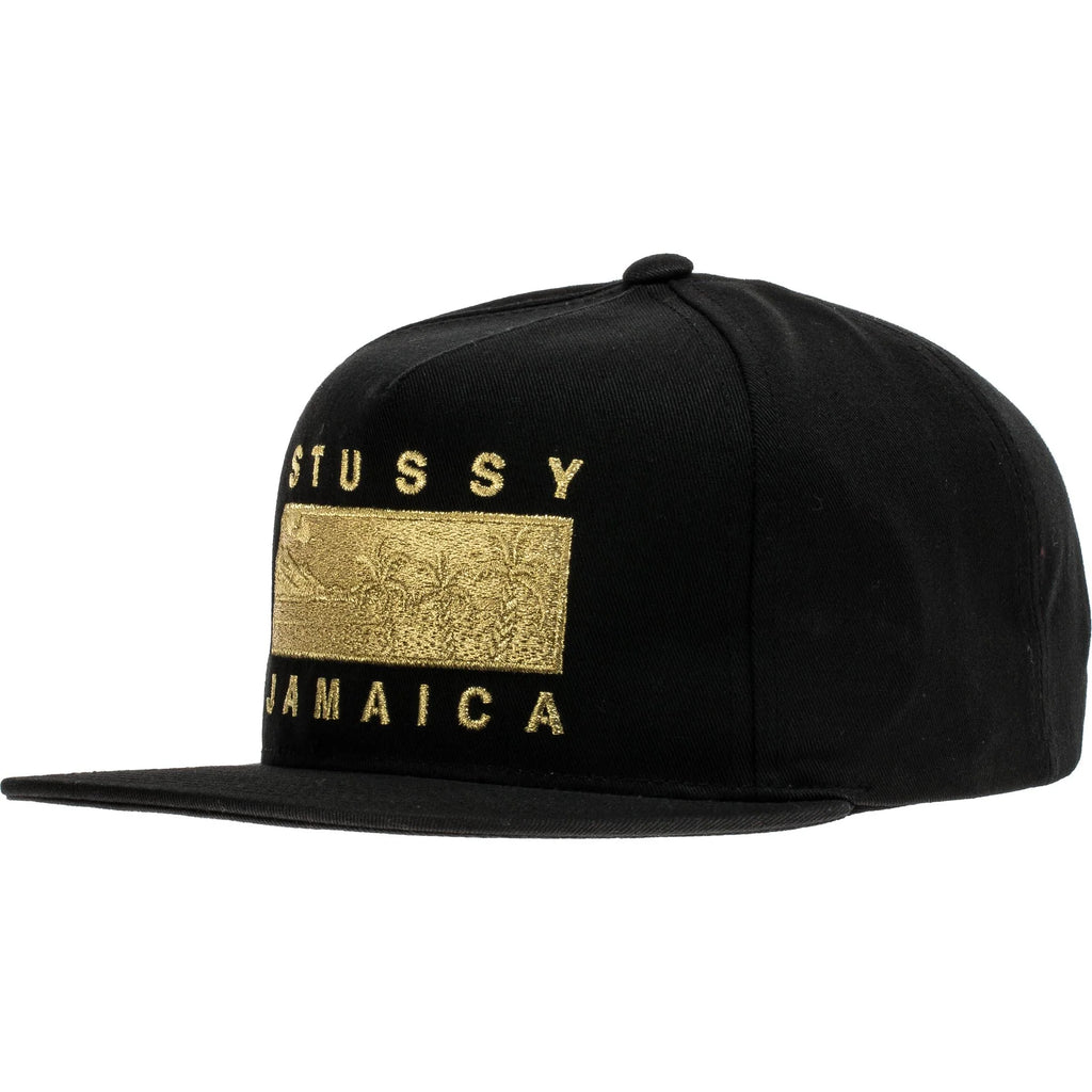 Jamaica Resort Snapback Mens Hat Black Gold