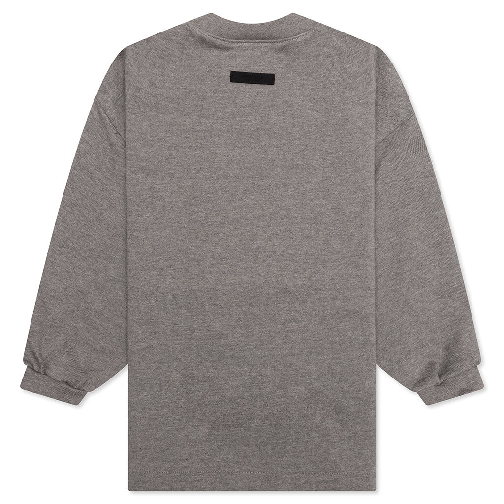 Kids Heavy Long Sleeve Tee Heather Gray