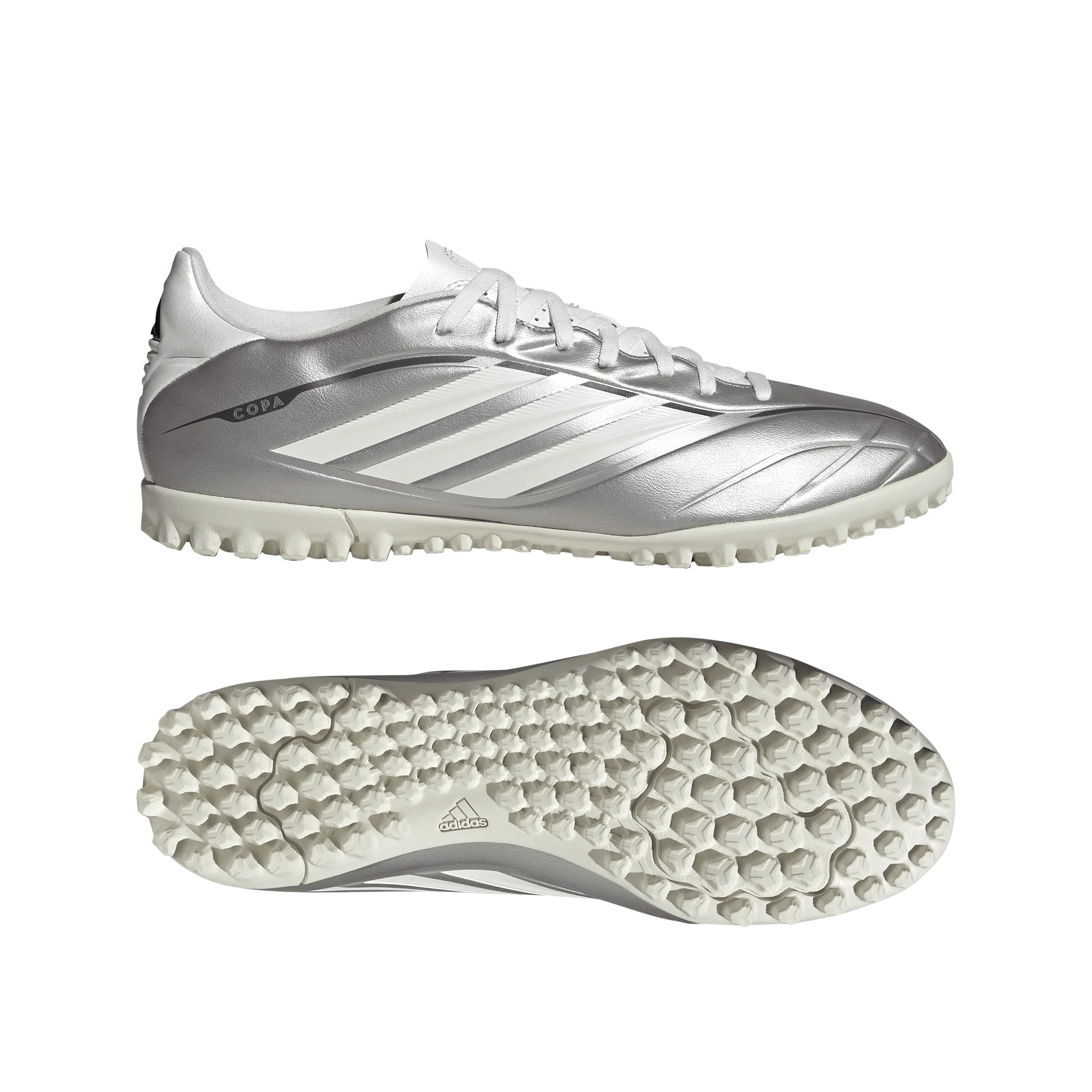 adidas Copa Pure IV Club TF Turf Mens Soccer Cleats Metal Silver