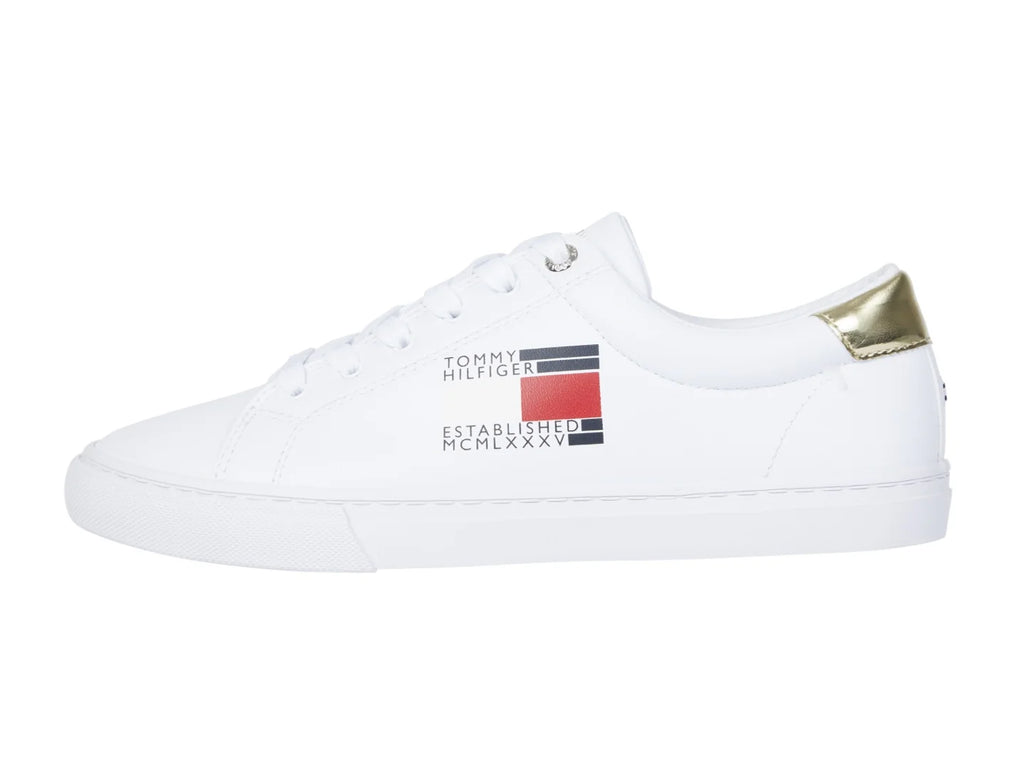 Tenis Tommy Hilfiger Side Flag Blanco para Mujer