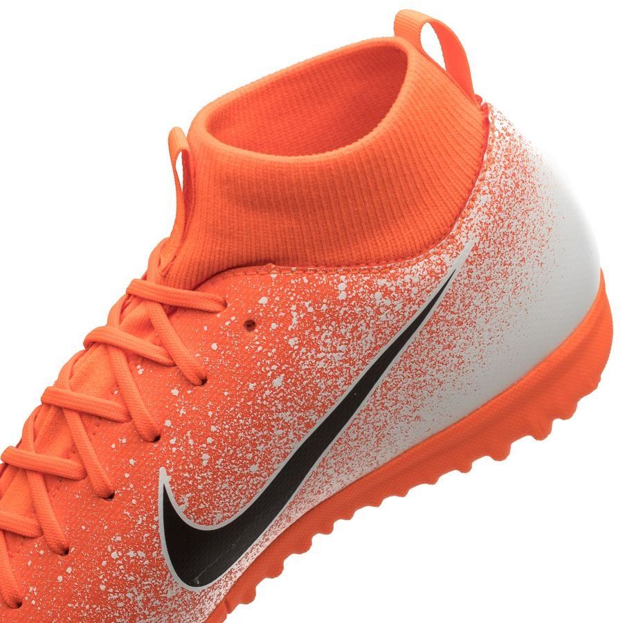 Nike JR Superflyx 6 Academy TF Turf Soccer Cleats Hyper Crimson Black White