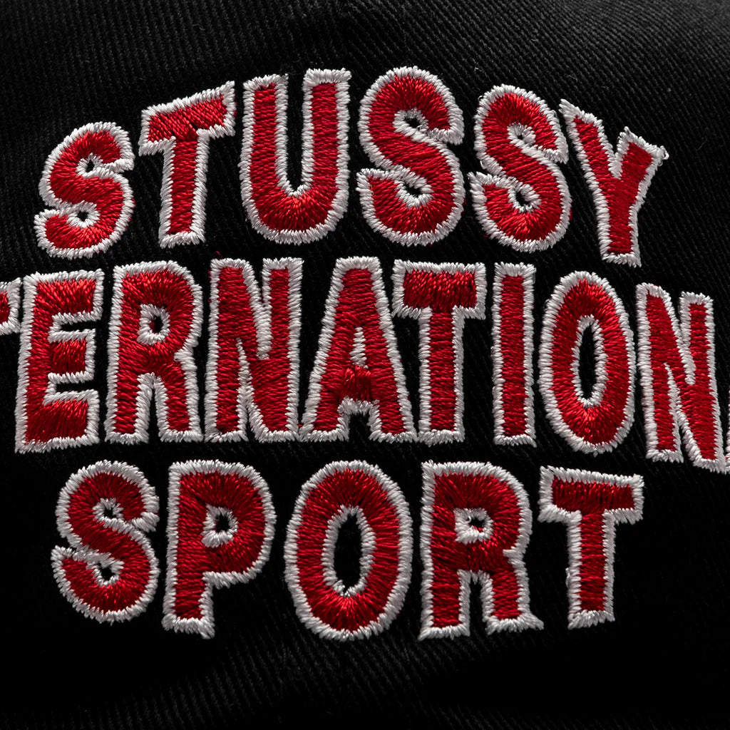 Mid International Sport Strapback Cap Black