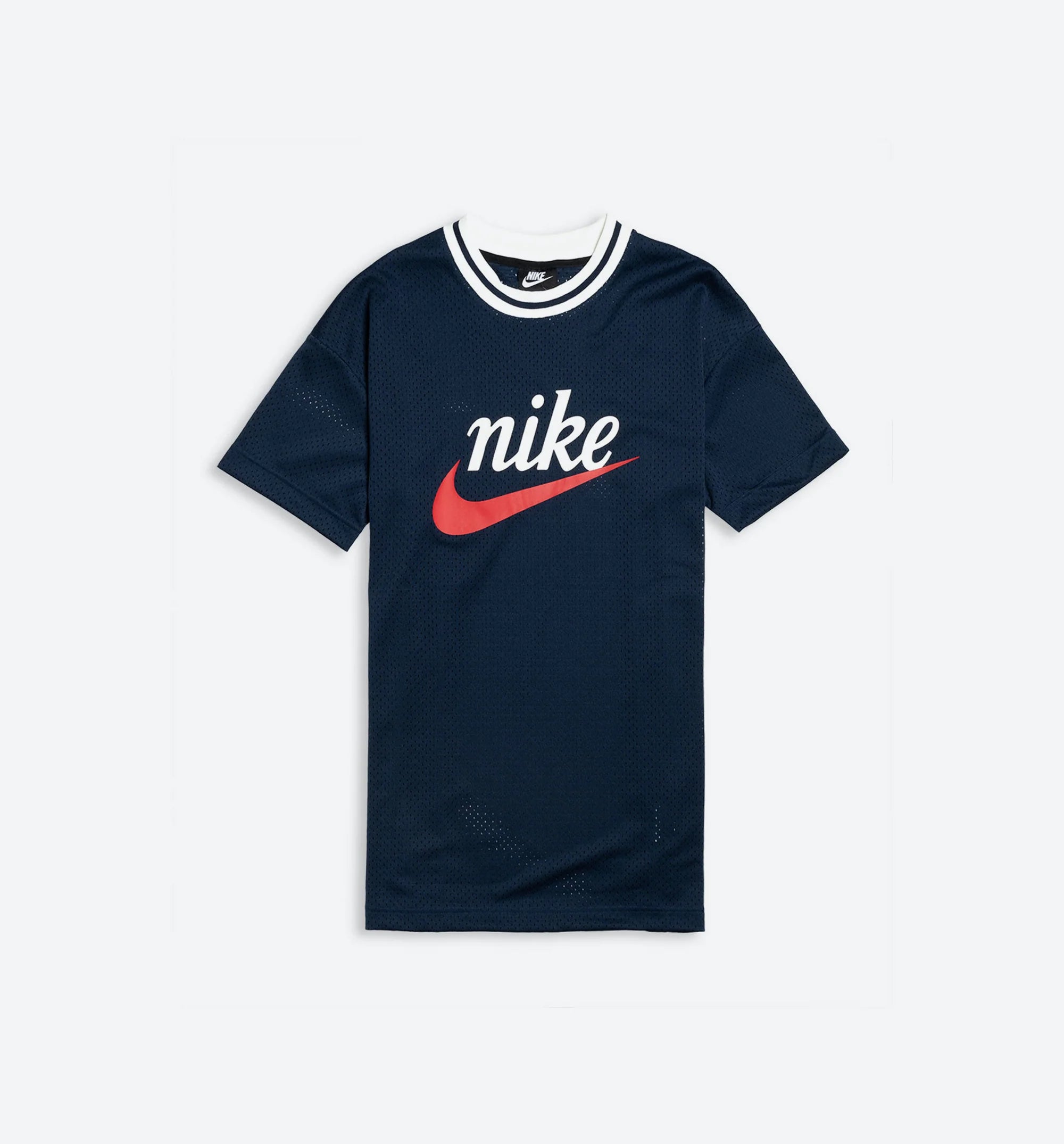 Sportswear Heritage Mesh Logo Short Sleeve Mens T Shirt Navy