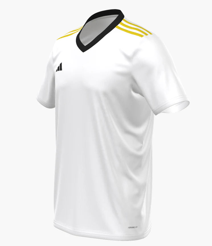 adidas Entrada 22 Custom Jersey White Yellow